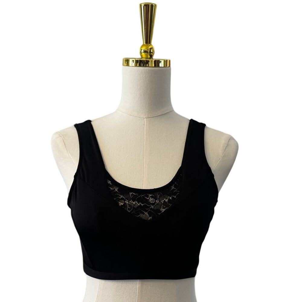 Samantha Chang New York Lace Trim Bralette Black Size 3